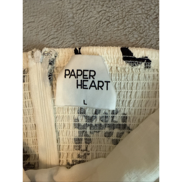 NWT Paper Heart Strapless Linen Blend Summer Dress Size Large Maxi - Picture 6 of 8